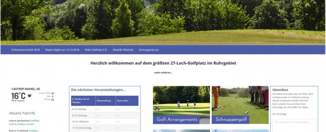 golfclub-castrop-rauxel neue website von web by michi