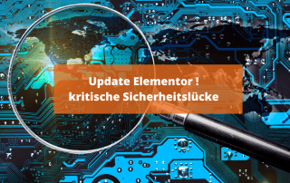 Sicherheitlücke im Elementor - Update auf Version Elementor 3.6.3